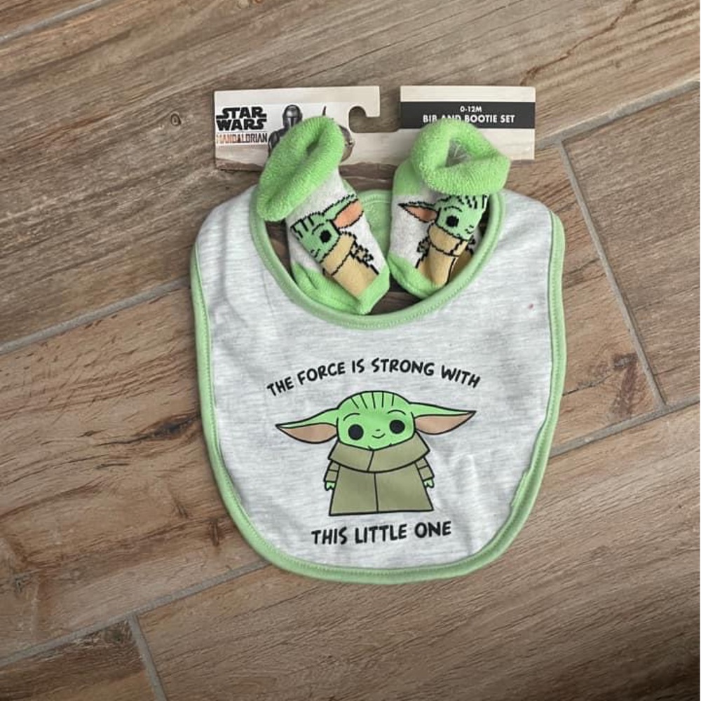 Baby bib and boot set